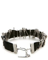 Marc Jacobs Safety Pin Velvet Choker Necklace