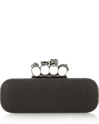 Alexander McQueen Knuckle Studded Leather Box Clutch