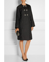 Dolce & Gabbana Embellished Cotton And Silk Blend Floral Jacquard Coat