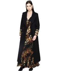 Etro Wool Coat With Embellished Cuffs