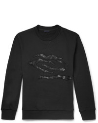 Black Embellished Crew-neck Sweater