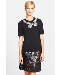 Marc Jacobs Back Tie Embellished Wool Sweater