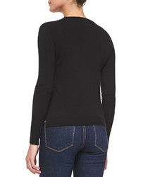 Rebecca Taylor Bead Neck Knit Pullover