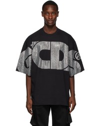 Gcds Black Bling Marco Logo T Shirt