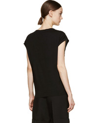 Stella McCartney Black Gem Embellished Sleeveless T Shirt