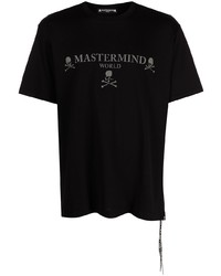 Mastermind World Crystal Embellished Logo Cotton T Shirt
