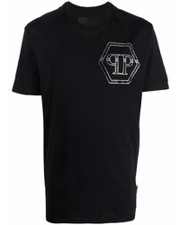 Philipp Plein Crystal Logo T Shirt