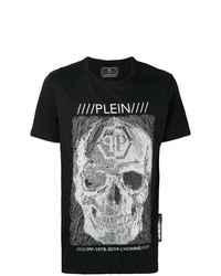 Philipp Plein Crystal Skull Embellished T Shirt