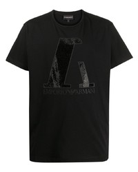 Emporio Armani Embellished Logo T Shirt