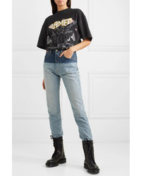 Vetements Embellished Printed Cotton Jersey T Shirt