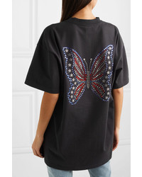 Vetements Embellished Printed Cotton Jersey T Shirt