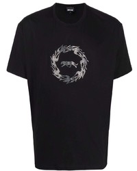 Just Cavalli Fire Circle Print Short Sleeve T Shirt