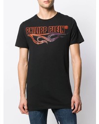 Philipp Plein Flame Studded Logo T Shirt