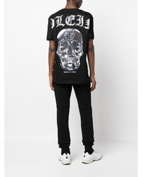 Philipp Plein Glass Skull Print T Shirt