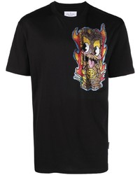 Philipp Plein Hawaii Embellished Short Sleeve T Shirt