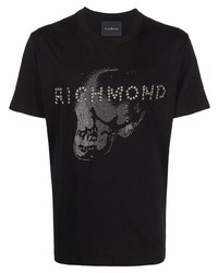 John Richmond Logo Embellished Cotton T Shirt