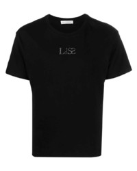 Ludovic De Saint Sernin Logo Embellished Cotton T Shirt