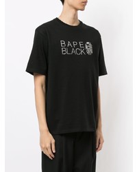 BAPE BLACK *A BATHING APE® Logo Print T Shirt