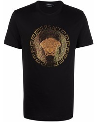 Versace Medusa Head Crystal Embellished T Shirt