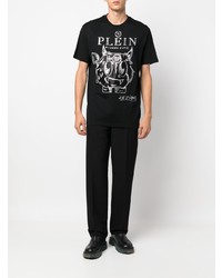 Philipp Plein Monsters Rhinestone Embellished T Shirt
