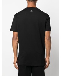 Philipp Plein Skull Logo Crystal Cotton T Shirt