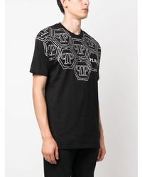 Philipp Plein Ss Hexagon Rhinestone Embellished T Shirt