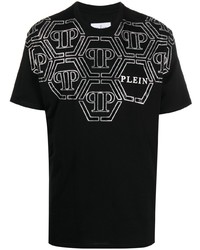 Philipp Plein Ss Hexagon Rhinestone Embellished T Shirt