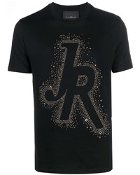 John Richmond Stud Embellished Logo T Shirt