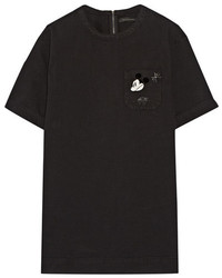 Marc Jacobs Embellished Denim T Shirt Dress Black