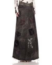 Marc Jacobs Embellished Denim Maxi Skirt