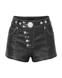 Black Embellished Denim Shorts