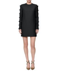 Valentino Bow Embellished Skimmer Dress Black