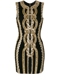 Balmain Fitted Embellished Dress