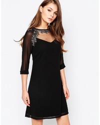 Little Mistress Embellished Tunic Dress With 34 Sleeves