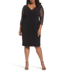 Adrianna Papell Plus Size Embellished Stretch Knit Cocktail Dress