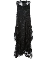 Simone Rocha Embellished Sheer Layer Dress