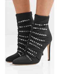 Giuseppe Zanotti Bimba Crystal Embellished Stretch Knit Sock Boots