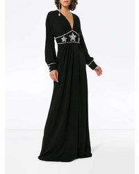 Gucci Black Star Embellished Maxi Dress