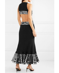 David Koma Embellished Cutout Cady Gown