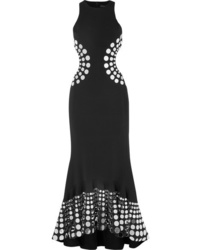 David Koma Embellished Cutout Cady Gown