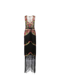 Marchesa Notte Embellished Fringe Gown