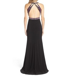 Mac Duggal Embellished Jersey Gown