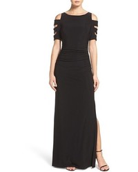 Laundry by Shelli Segal Embellished Sleeve Jersey Gown