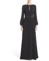 Roberto Cavalli Embellished Stretch Cady Gown