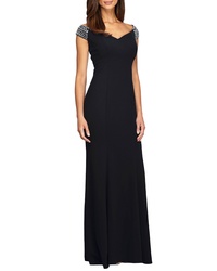 Alex Evenings Embellished Stretch Gown