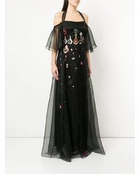 Temperley London Flared Embellished Gown