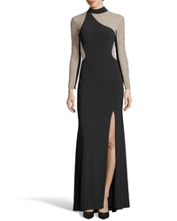 XSCAPE Ity Bead Embellished Jersey Gown