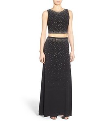 Secret Charm Maryanne Embellished Two Piece Gown Size Small Black
