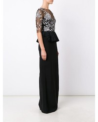Marchesa Notte Embellished Top Gown