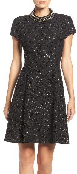 $178 Vince Camuto Embellished Bouclé Fit 